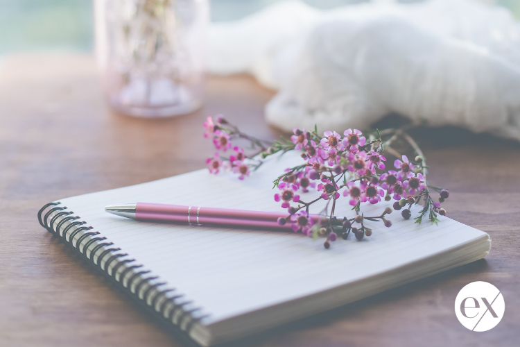 journal-with-flowers-mental-health-after-divorce